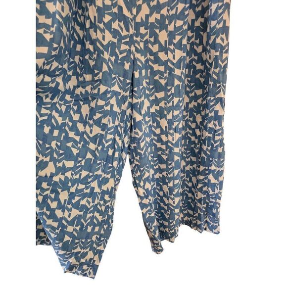 Fatface Womens Blue White Abstract Print Wide Leg Lightweight Casual Style pants - Picture 3 of 8